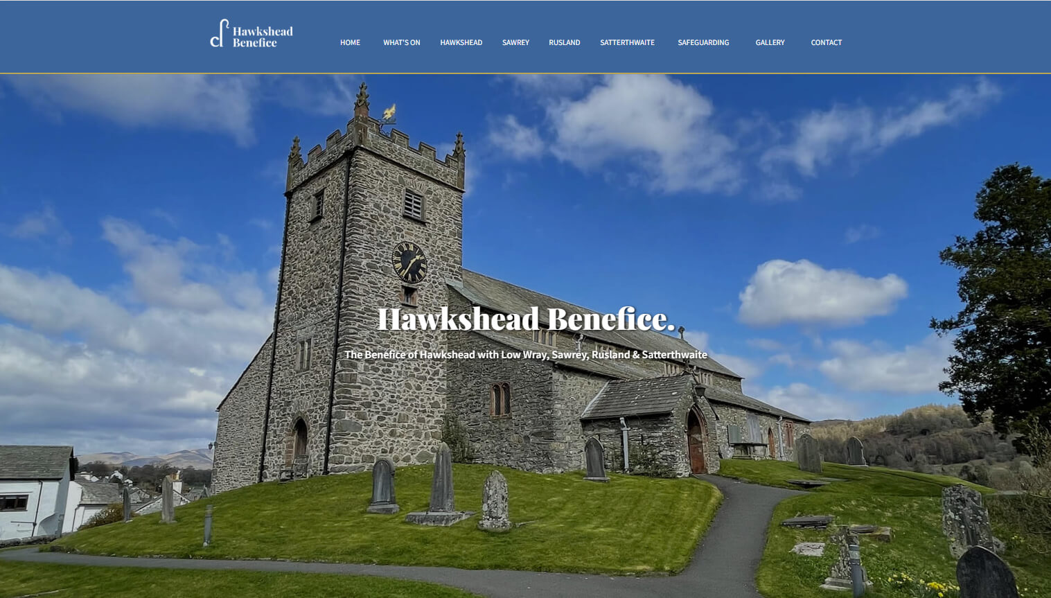 Website designed in Cumbria by Carlisle based Iosys for Hawkshead Benefice, Churches of Hawkshead, Low Wray, Sawrey, Rusland & Satterthwaite